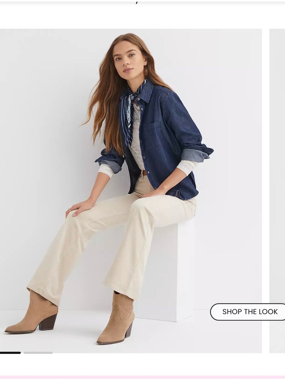 Loft Slim Flare Pants in corduroy